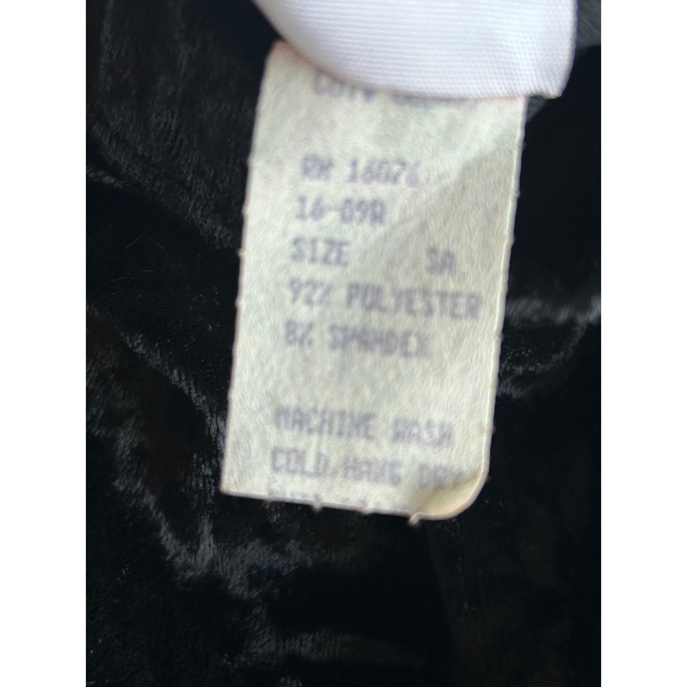 Leos Dancewear Black Crushed Velvet Vintage Leggings Womens Small Made in USA - Picture 5 of 7
